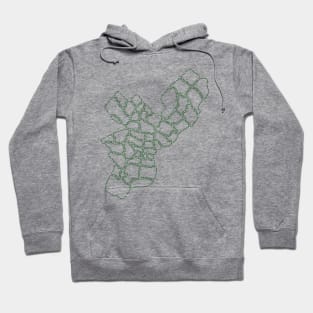 Philadelphia Zipcode Map (green) Hoodie